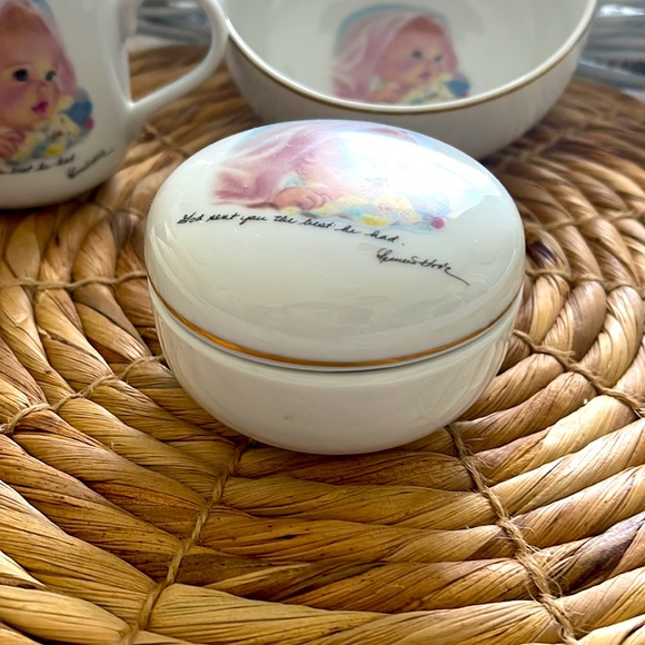 Baby's 1st Gift Porcelain Bowl-Trinket Dish & Cup Roman 1984 By Frances Hook - Picture 5 of 9